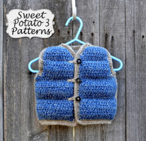 Pattern-010-Vest3-7-300x291 Reversible Puffy Vest - Crochet Pattern