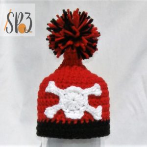 Skull & Crossbone Crochet Applique