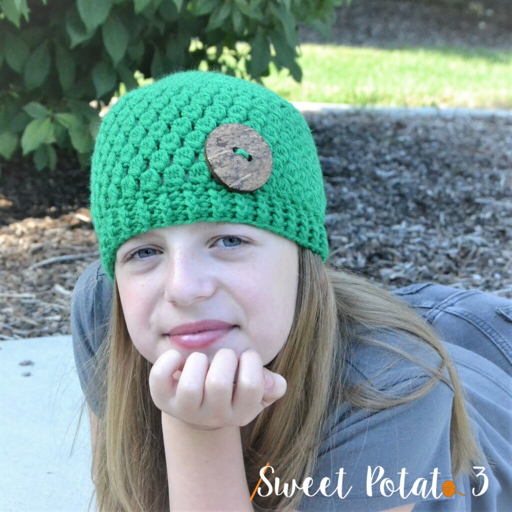 Emerald Stone Crochet Hat Pattern