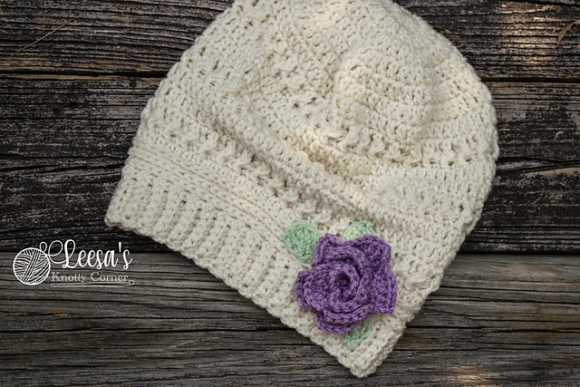 Leesa's knotty corner challenge hat